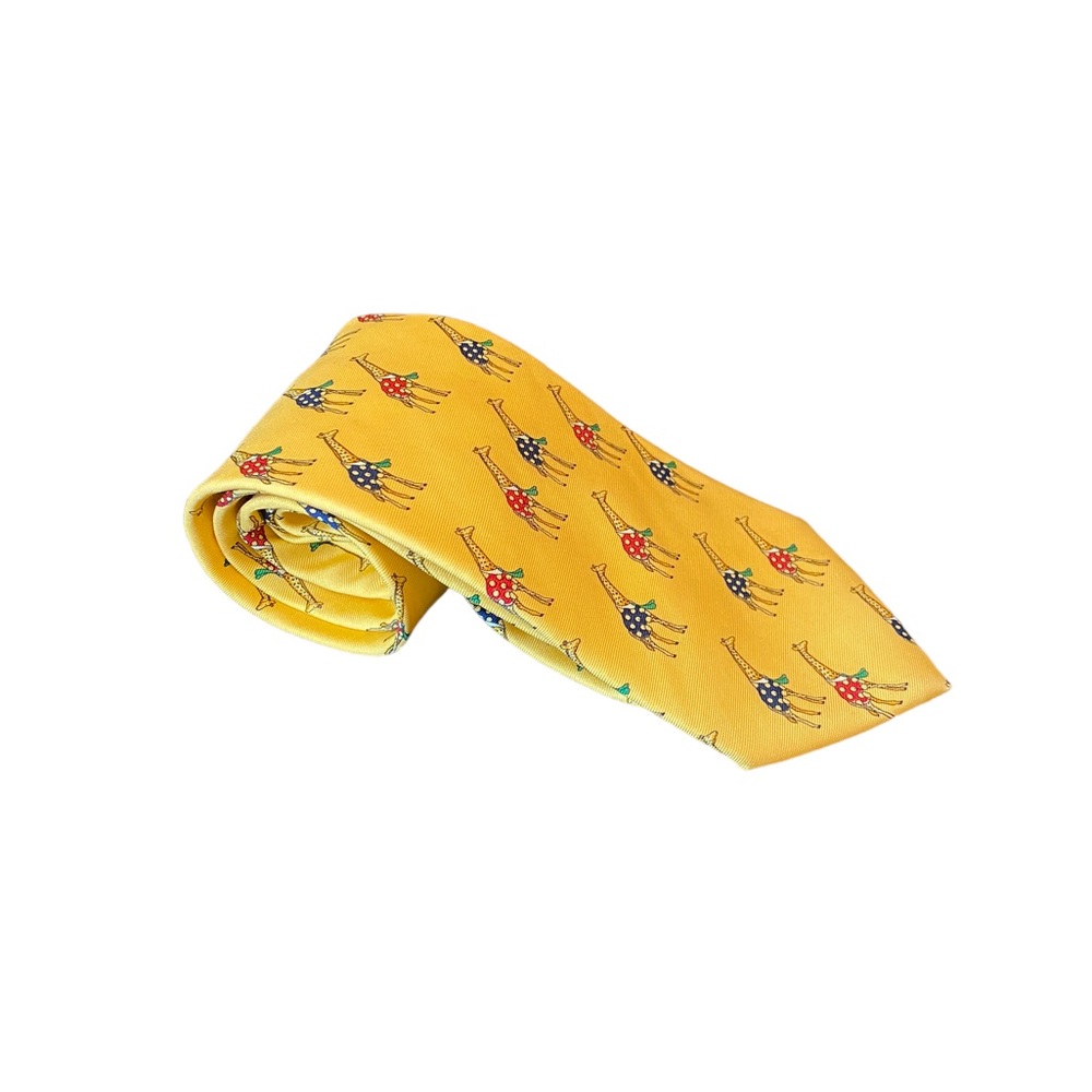 Brooks Brothers  Silk Giraffe Pattern Tie